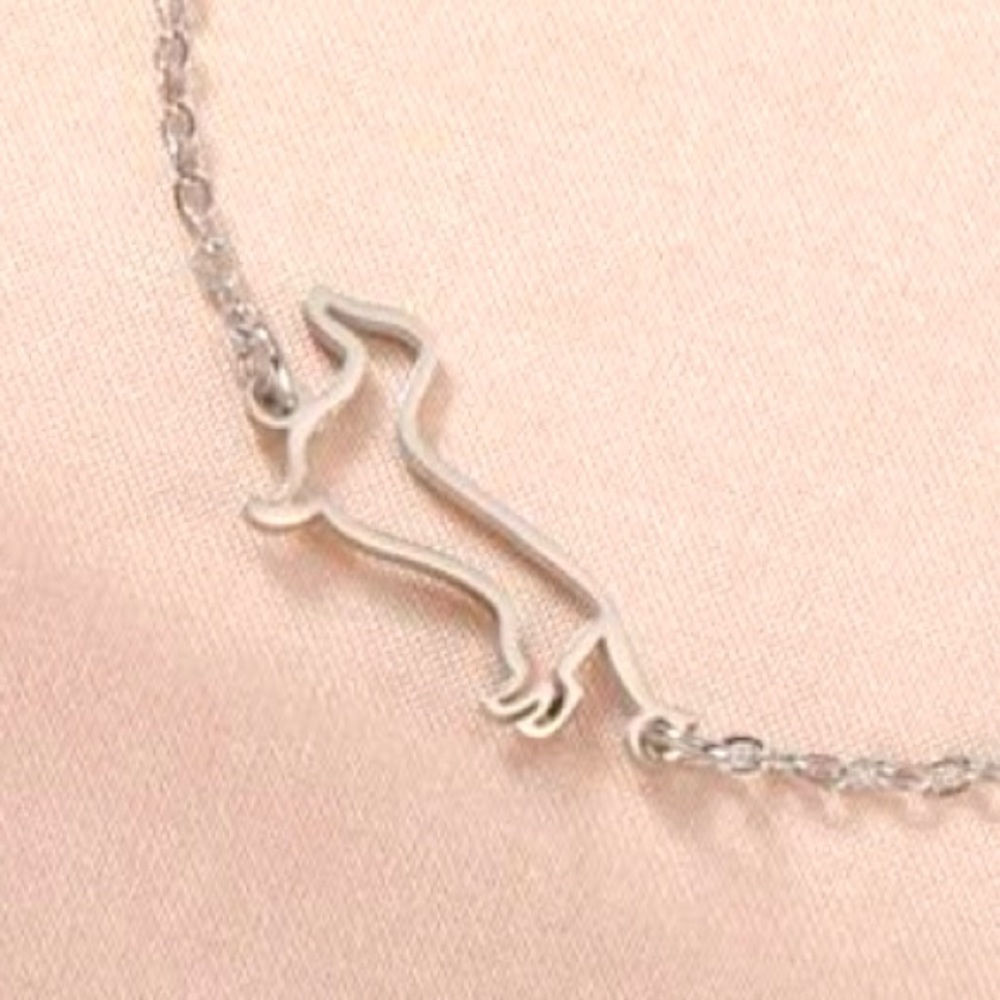 Silver Dachshund Wiener Dog Bracelet
